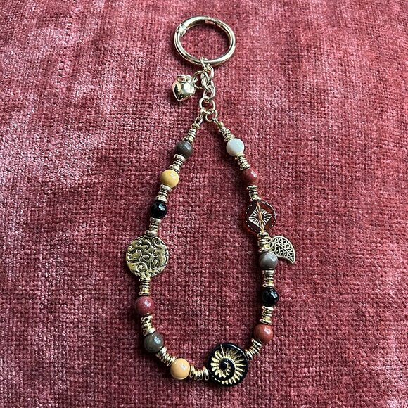 New BEADED Bag Charm Quartz Gemstone - Picture 4 of 9